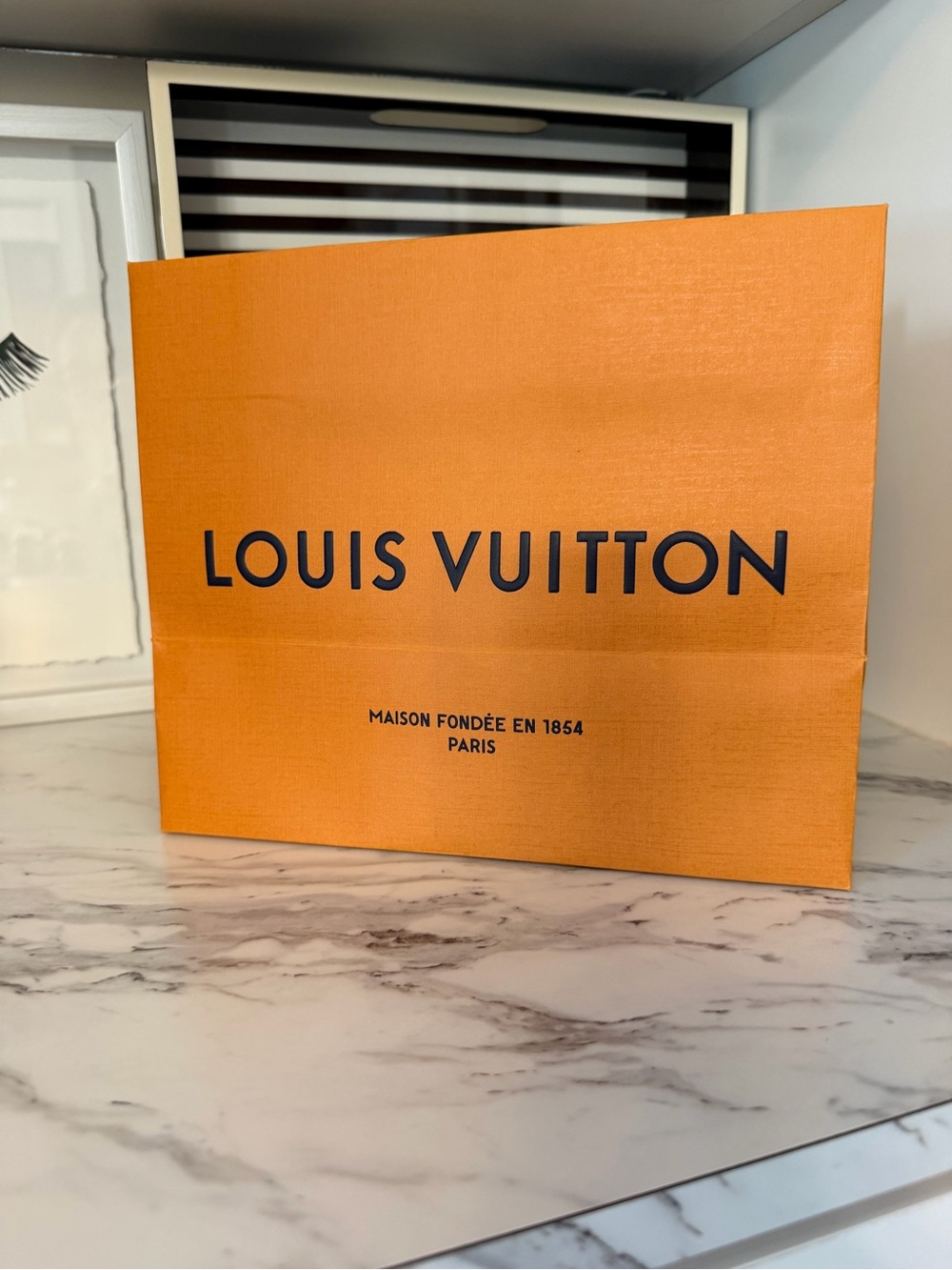 Louis Vuitton Orange Shopping Gift Bag - Picture 3 of 3